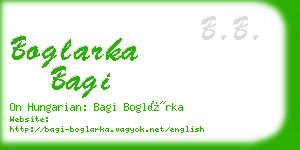 boglarka bagi business card